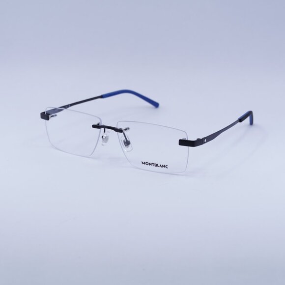 🕶️ New Montblanc MB0105O 001 Eyeglasses - Black Frame 57mm - Picture 4 of 10